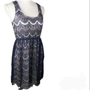 Altar'd State Sleeveless Double Layered Small Blue